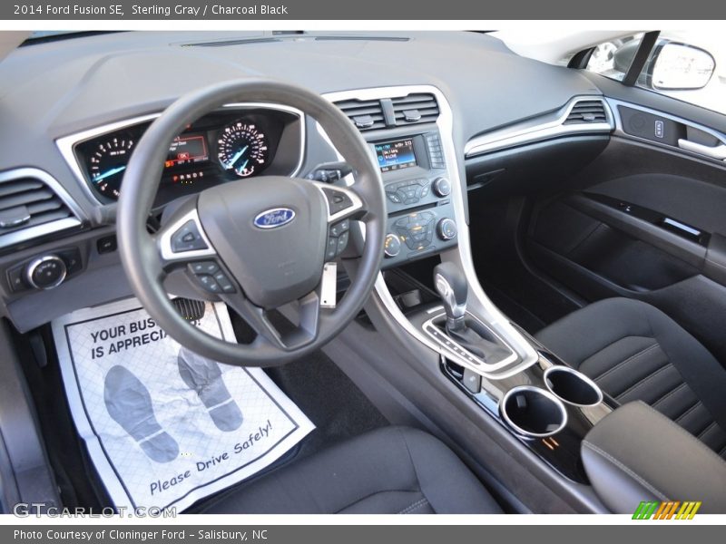 Sterling Gray / Charcoal Black 2014 Ford Fusion SE