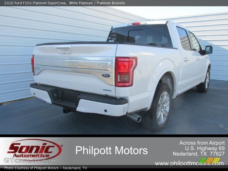 White Platinum / Platinum Brunello 2016 Ford F150 Platinum SuperCrew