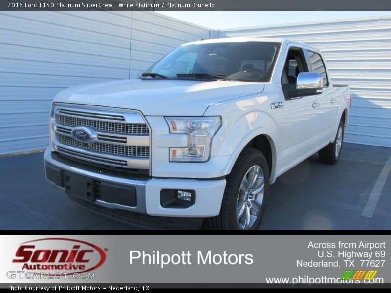White Platinum / Platinum Brunello 2016 Ford F150 Platinum SuperCrew