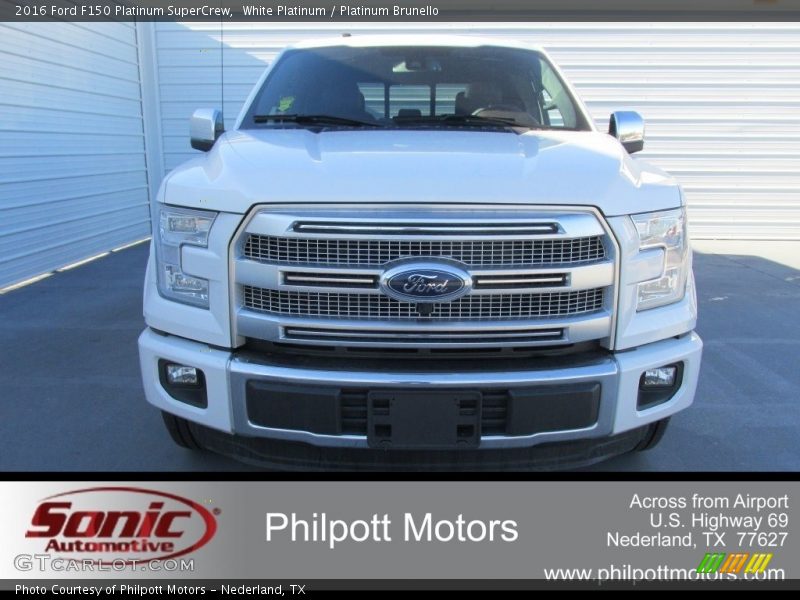 White Platinum / Platinum Brunello 2016 Ford F150 Platinum SuperCrew