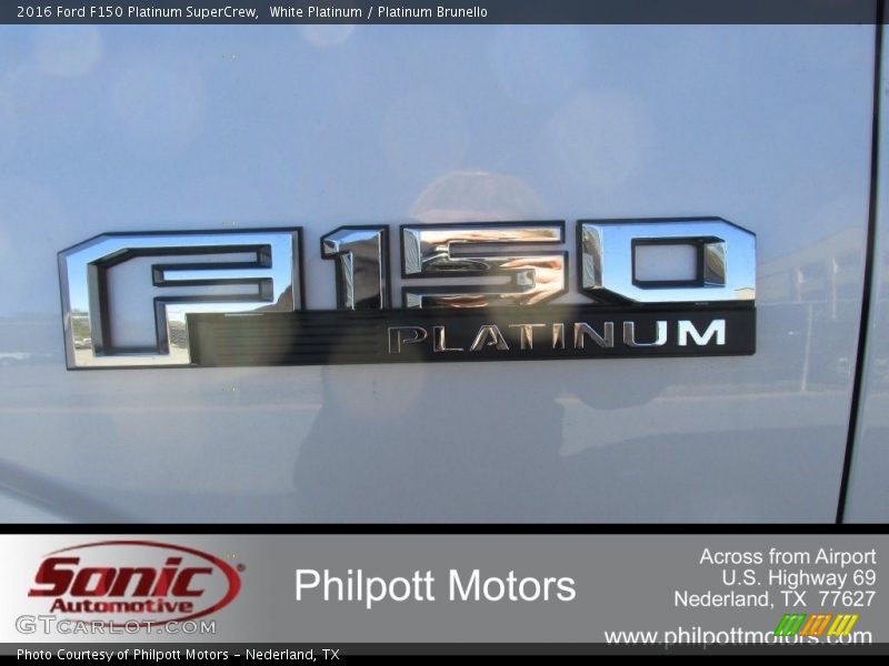 White Platinum / Platinum Brunello 2016 Ford F150 Platinum SuperCrew