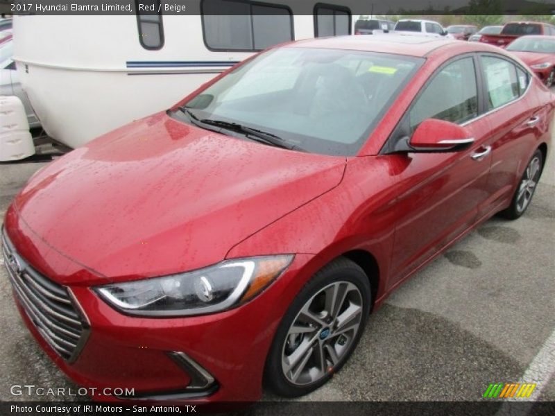 Red / Beige 2017 Hyundai Elantra Limited