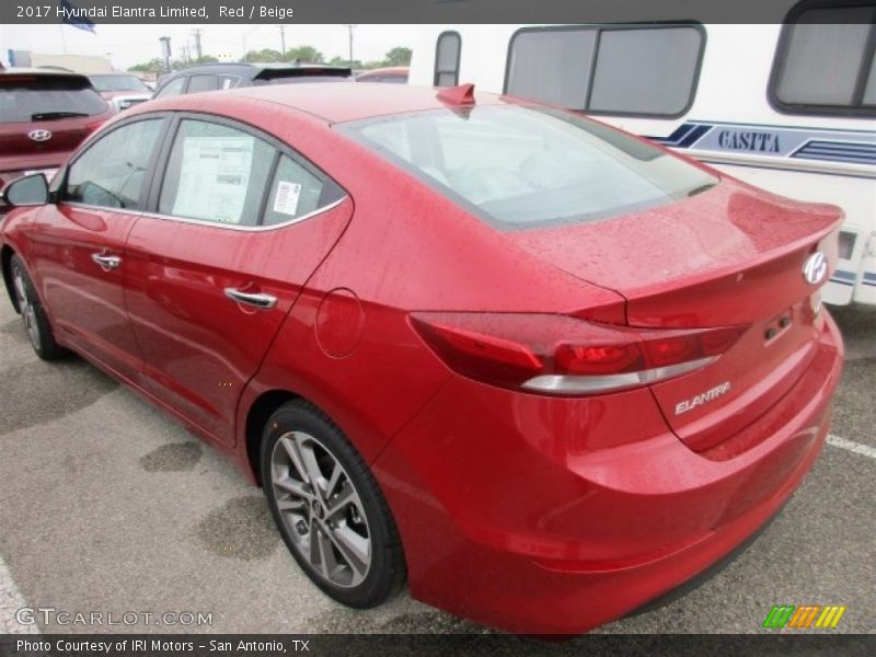 Red / Beige 2017 Hyundai Elantra Limited