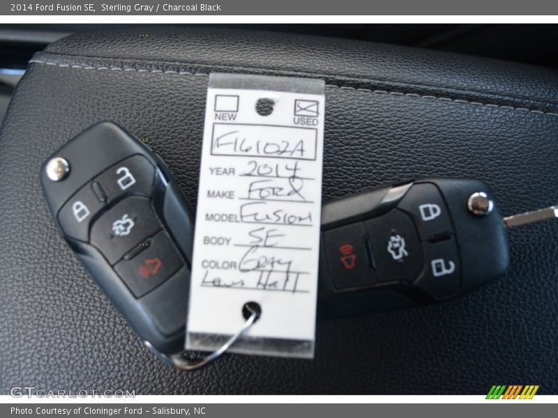 Sterling Gray / Charcoal Black 2014 Ford Fusion SE