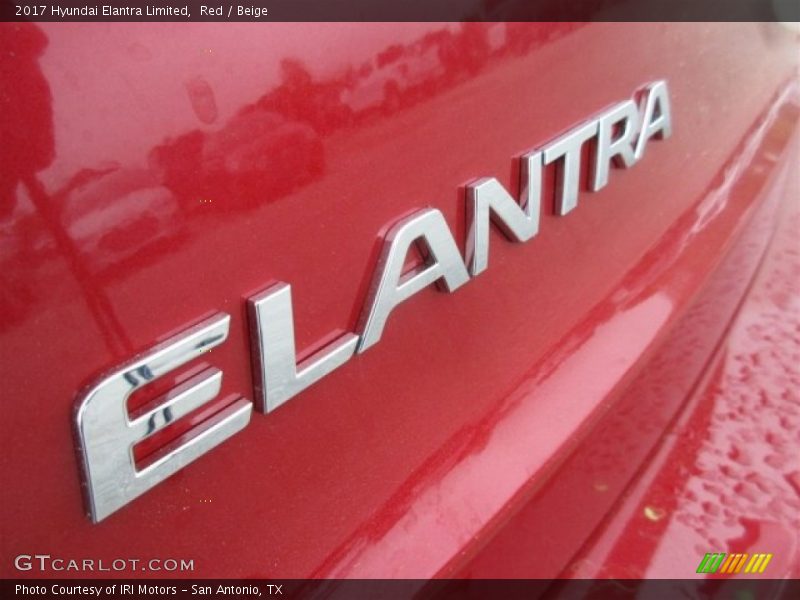 Red / Beige 2017 Hyundai Elantra Limited