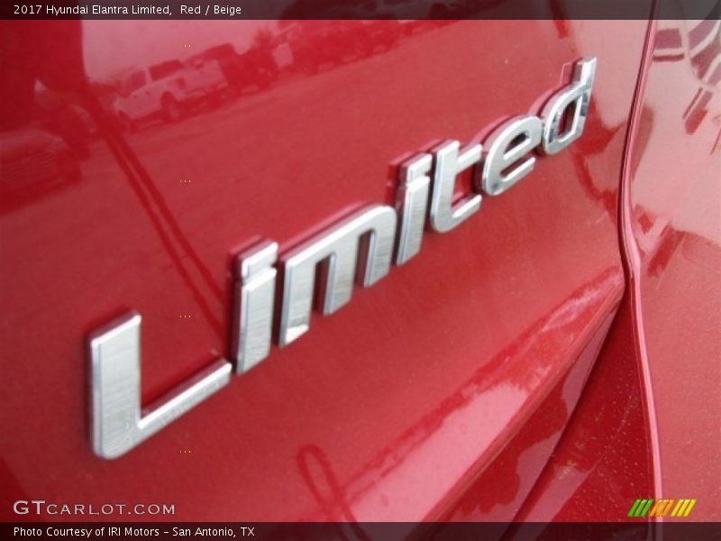 Red / Beige 2017 Hyundai Elantra Limited