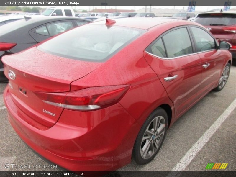 Red / Beige 2017 Hyundai Elantra Limited