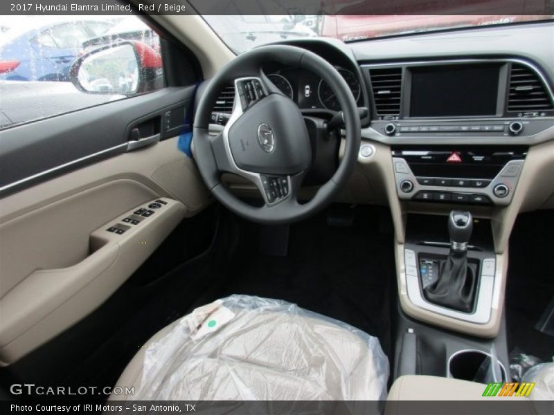 Red / Beige 2017 Hyundai Elantra Limited
