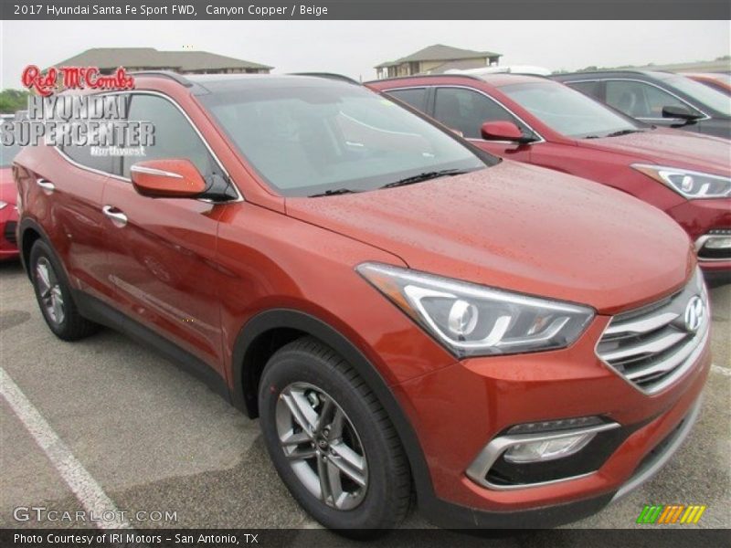 Canyon Copper / Beige 2017 Hyundai Santa Fe Sport FWD