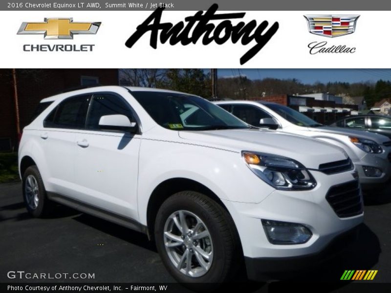 Summit White / Jet Black 2016 Chevrolet Equinox LT AWD