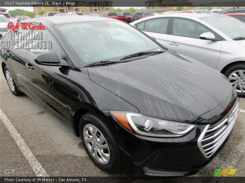 Black / Beige 2017 Hyundai Elantra SE