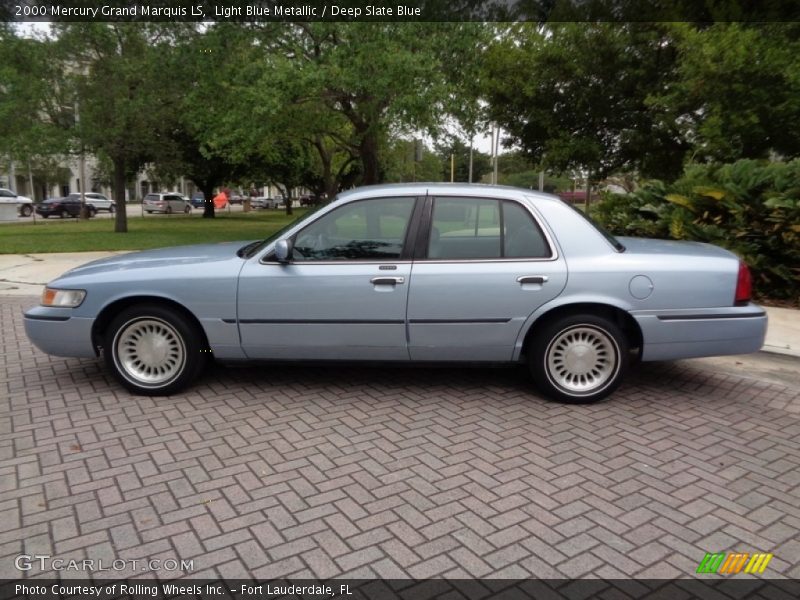 Light Blue Metallic / Deep Slate Blue 2000 Mercury Grand Marquis LS