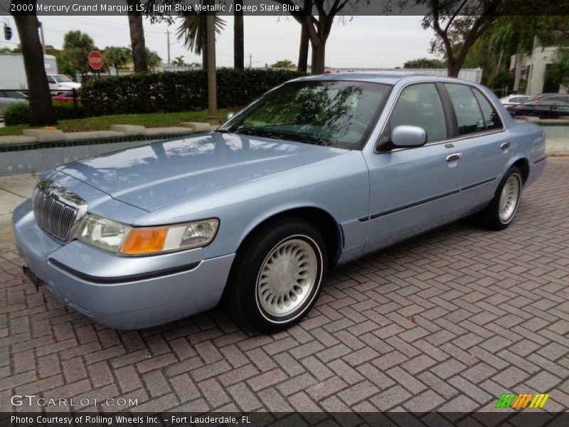 Light Blue Metallic / Deep Slate Blue 2000 Mercury Grand Marquis LS