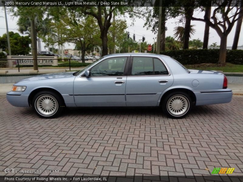 Light Blue Metallic / Deep Slate Blue 2000 Mercury Grand Marquis LS