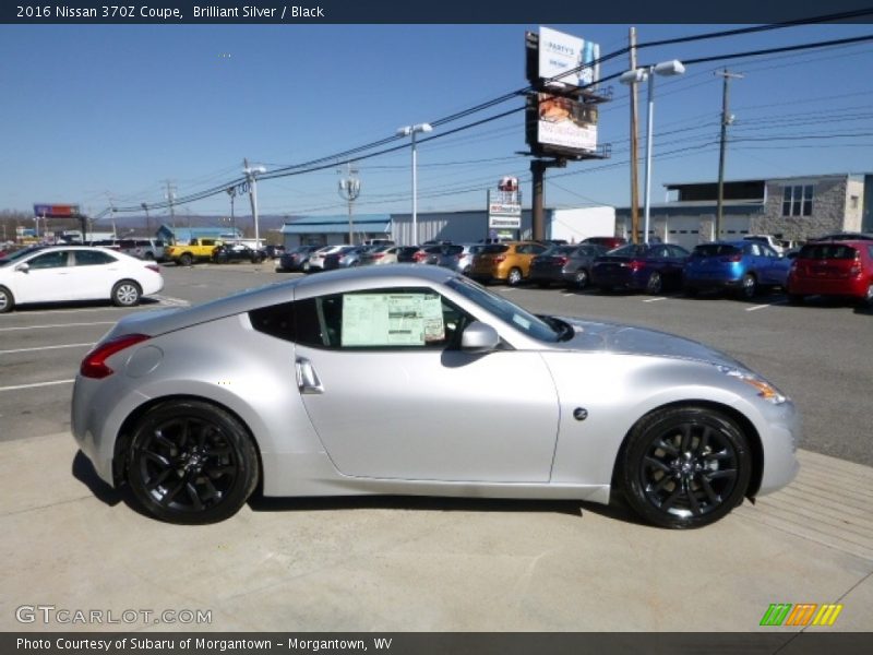 Brilliant Silver / Black 2016 Nissan 370Z Coupe