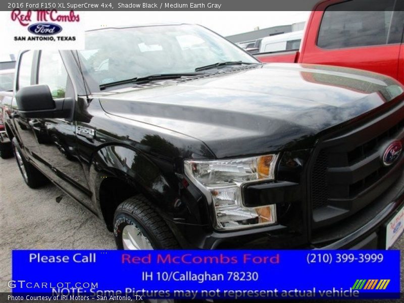 Shadow Black / Medium Earth Gray 2016 Ford F150 XL SuperCrew 4x4