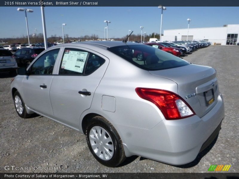 Brilliant Silver / Charcoal 2016 Nissan Versa S Sedan