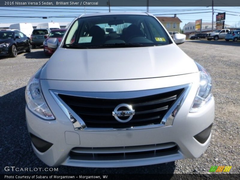 Brilliant Silver / Charcoal 2016 Nissan Versa S Sedan