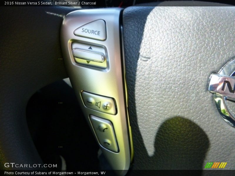 Brilliant Silver / Charcoal 2016 Nissan Versa S Sedan