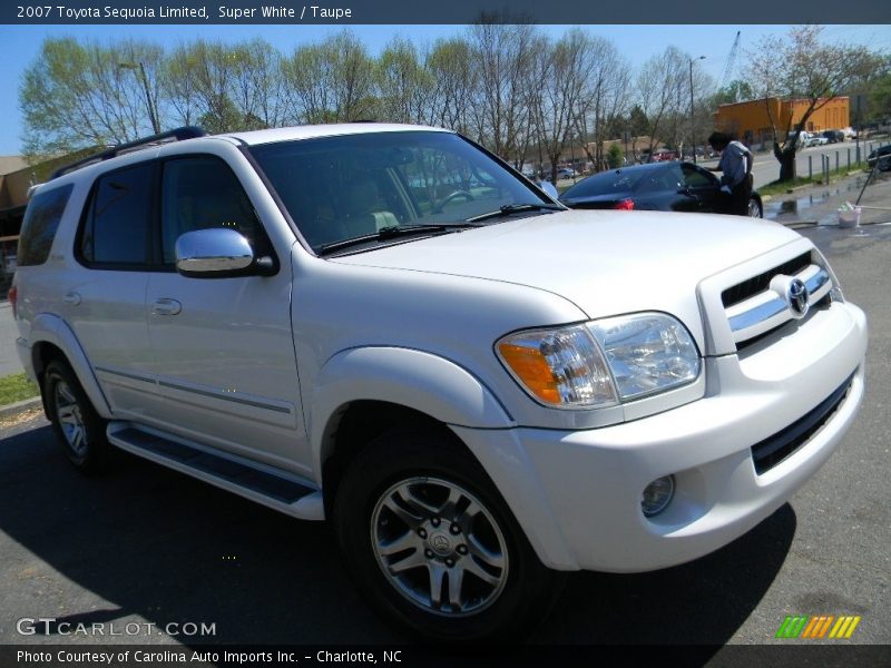 Super White / Taupe 2007 Toyota Sequoia Limited