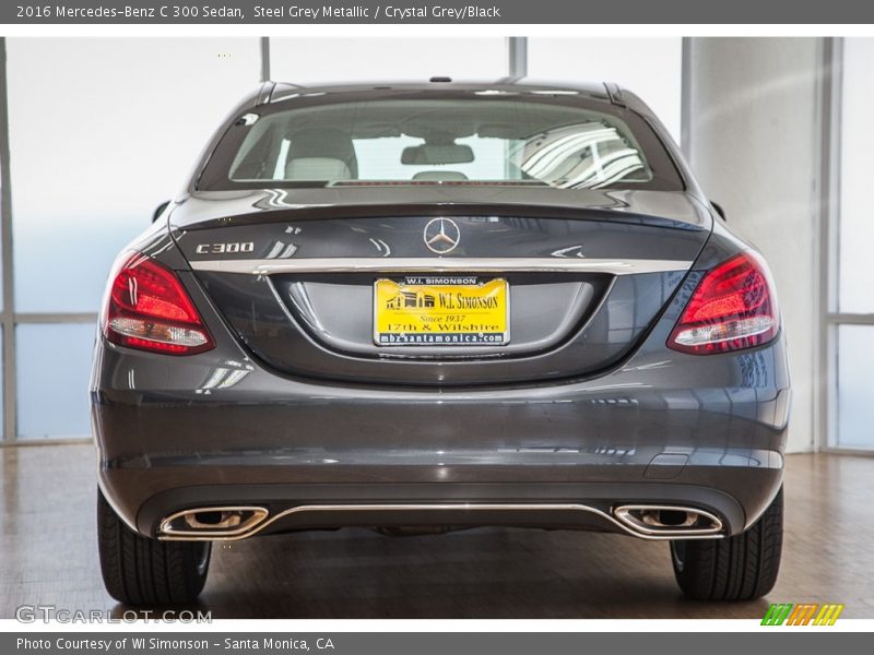 Steel Grey Metallic / Crystal Grey/Black 2016 Mercedes-Benz C 300 Sedan