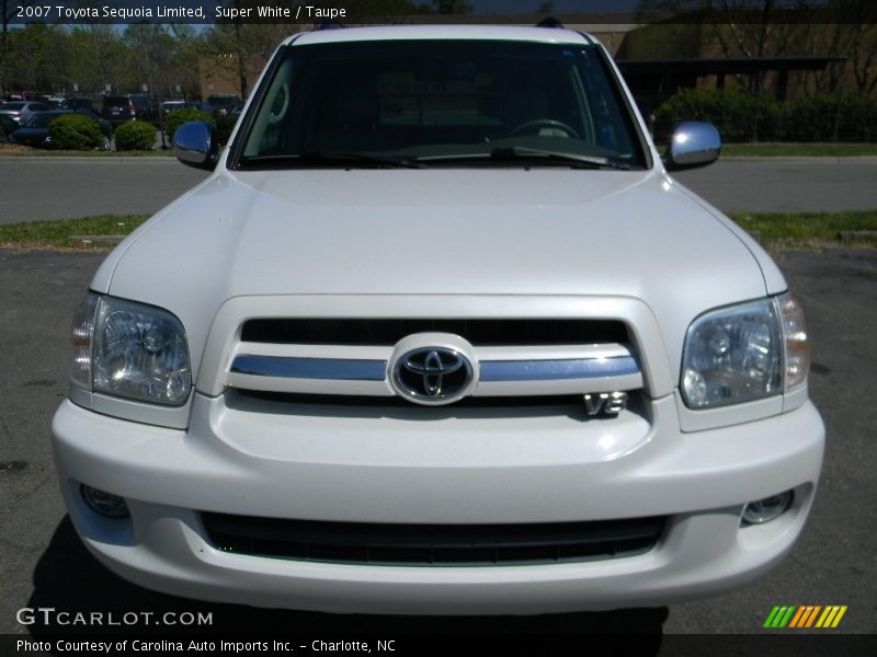 Super White / Taupe 2007 Toyota Sequoia Limited