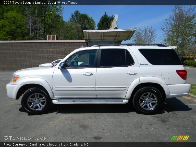 Super White / Taupe 2007 Toyota Sequoia Limited