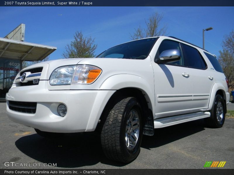 Super White / Taupe 2007 Toyota Sequoia Limited