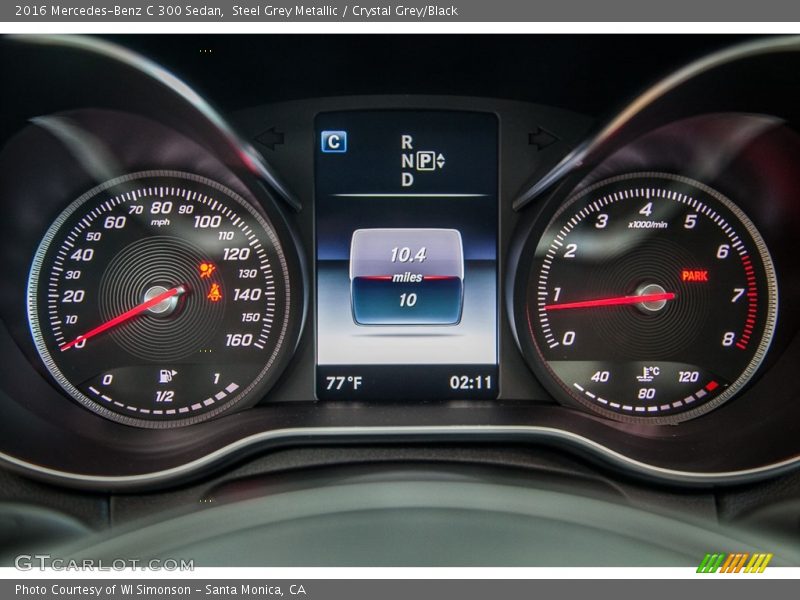 Steel Grey Metallic / Crystal Grey/Black 2016 Mercedes-Benz C 300 Sedan