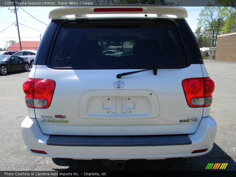 Super White / Taupe 2007 Toyota Sequoia Limited