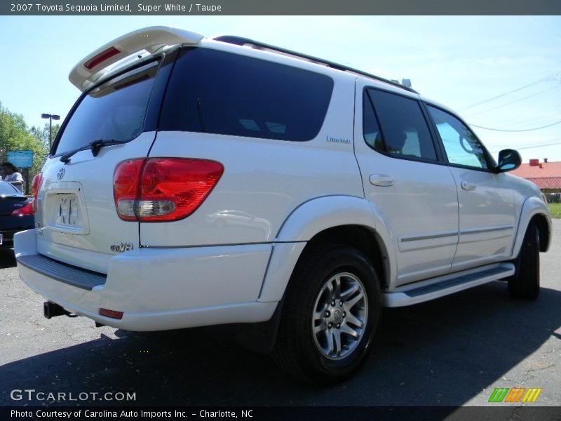 Super White / Taupe 2007 Toyota Sequoia Limited