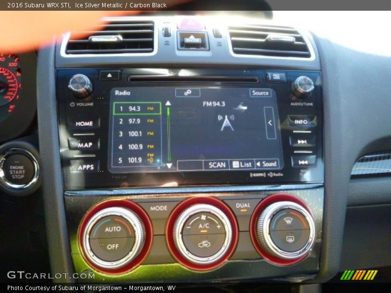 Ice Silver Metallic / Carbon Black 2016 Subaru WRX STI