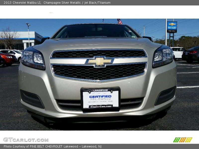 Champagne Silver Metallic / Jet Black/Titanium 2013 Chevrolet Malibu LS