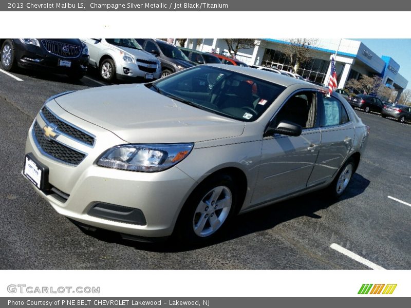 Champagne Silver Metallic / Jet Black/Titanium 2013 Chevrolet Malibu LS