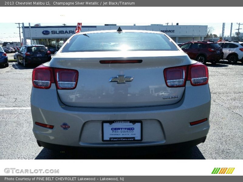 Champagne Silver Metallic / Jet Black/Titanium 2013 Chevrolet Malibu LS
