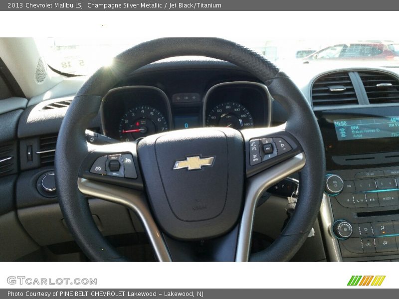 Champagne Silver Metallic / Jet Black/Titanium 2013 Chevrolet Malibu LS