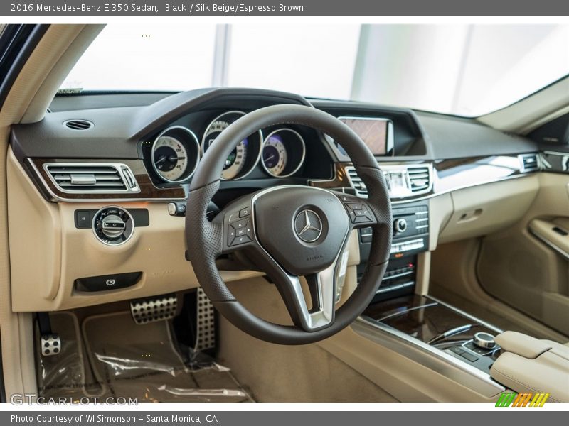 Black / Silk Beige/Espresso Brown 2016 Mercedes-Benz E 350 Sedan