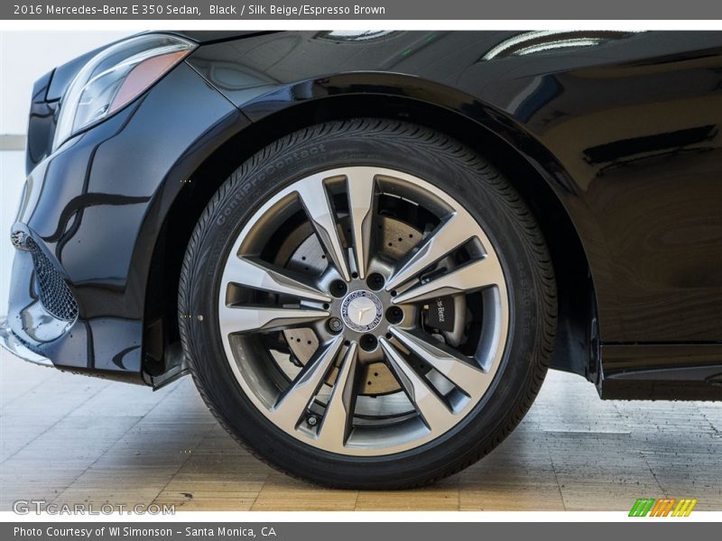 Black / Silk Beige/Espresso Brown 2016 Mercedes-Benz E 350 Sedan