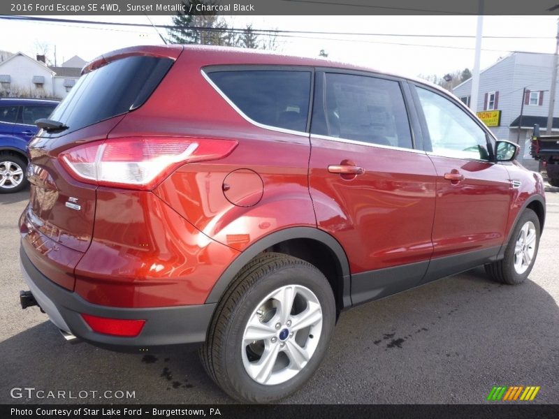 Sunset Metallic / Charcoal Black 2016 Ford Escape SE 4WD
