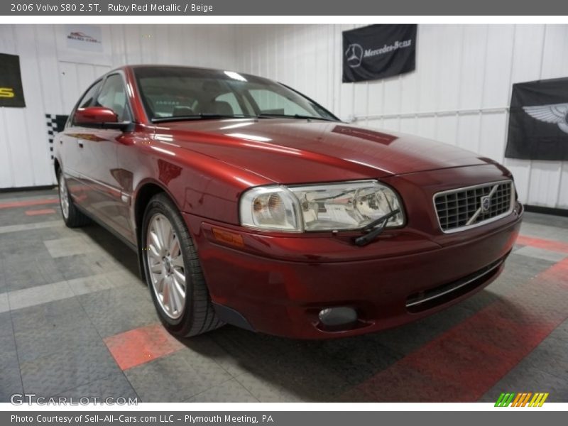 Ruby Red Metallic / Beige 2006 Volvo S80 2.5T