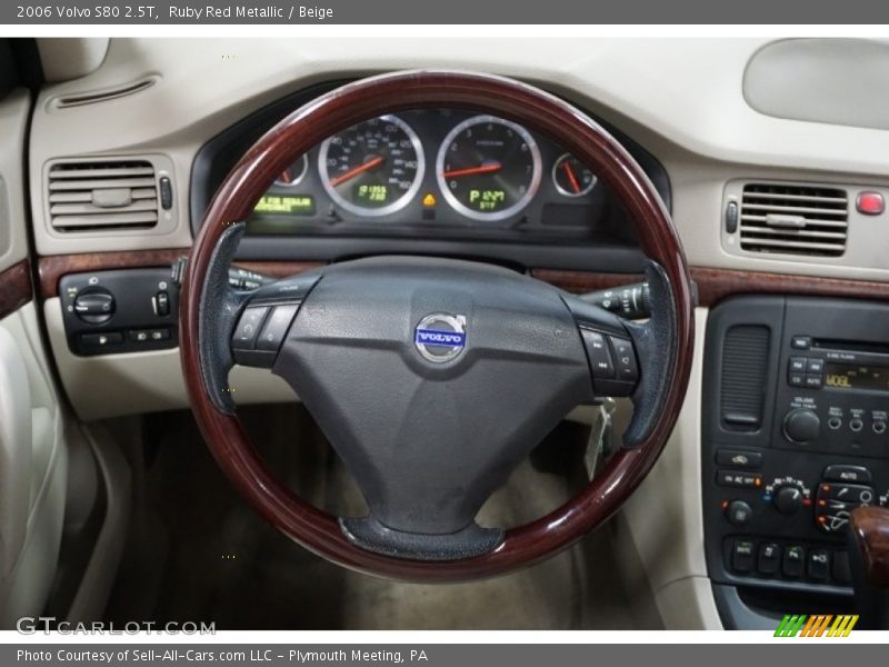 Ruby Red Metallic / Beige 2006 Volvo S80 2.5T