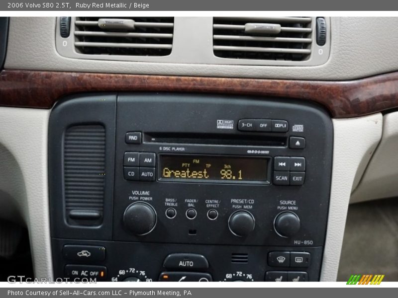 Ruby Red Metallic / Beige 2006 Volvo S80 2.5T