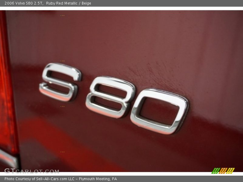 Ruby Red Metallic / Beige 2006 Volvo S80 2.5T