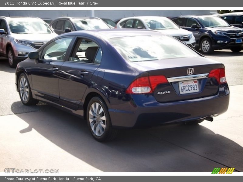 Royal Blue Pearl / Gray 2011 Honda Civic EX Sedan