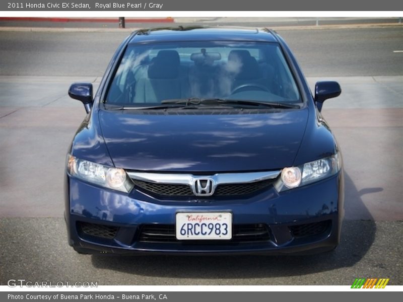 Royal Blue Pearl / Gray 2011 Honda Civic EX Sedan