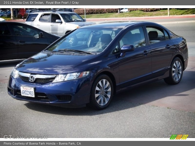 Royal Blue Pearl / Gray 2011 Honda Civic EX Sedan