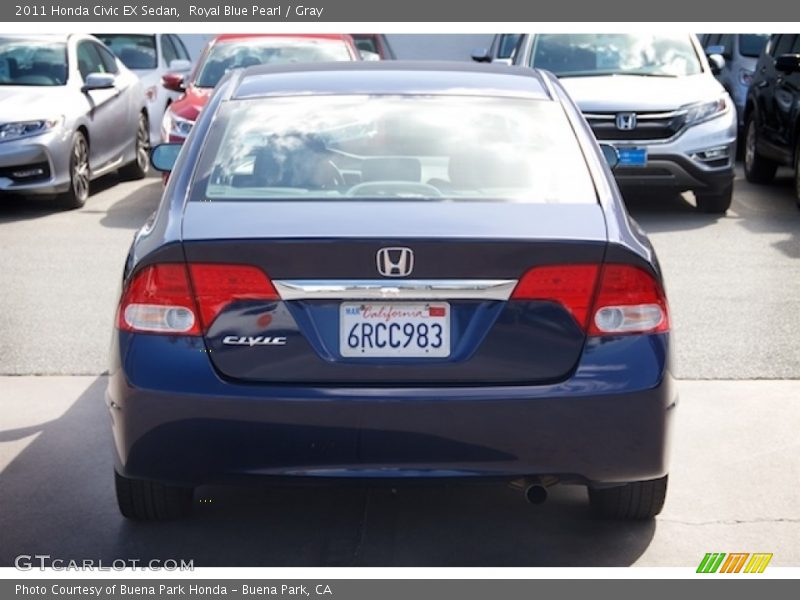 Royal Blue Pearl / Gray 2011 Honda Civic EX Sedan