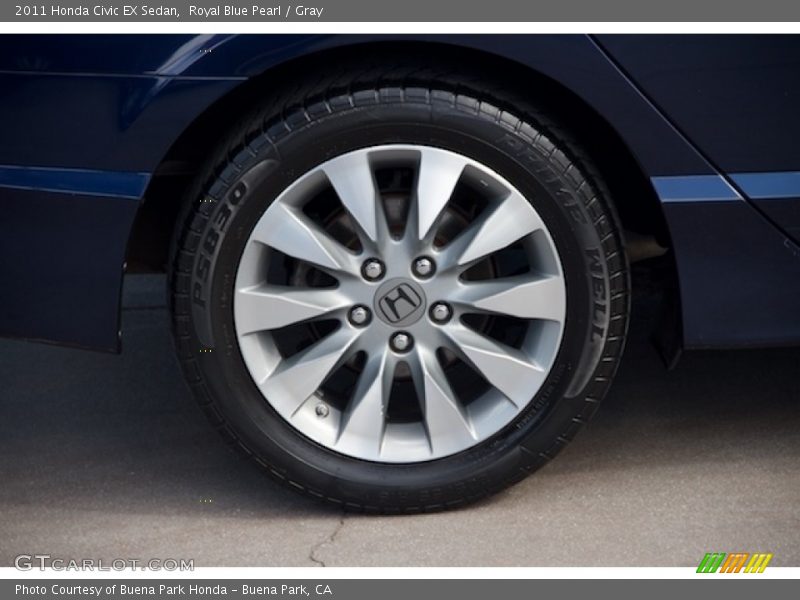 Royal Blue Pearl / Gray 2011 Honda Civic EX Sedan