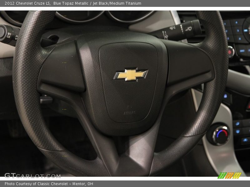 Blue Topaz Metallic / Jet Black/Medium Titanium 2012 Chevrolet Cruze LS