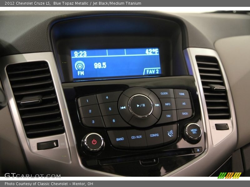 Blue Topaz Metallic / Jet Black/Medium Titanium 2012 Chevrolet Cruze LS